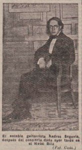 Andrés Segovia, de Goñi, La Acción, 28-03-1917