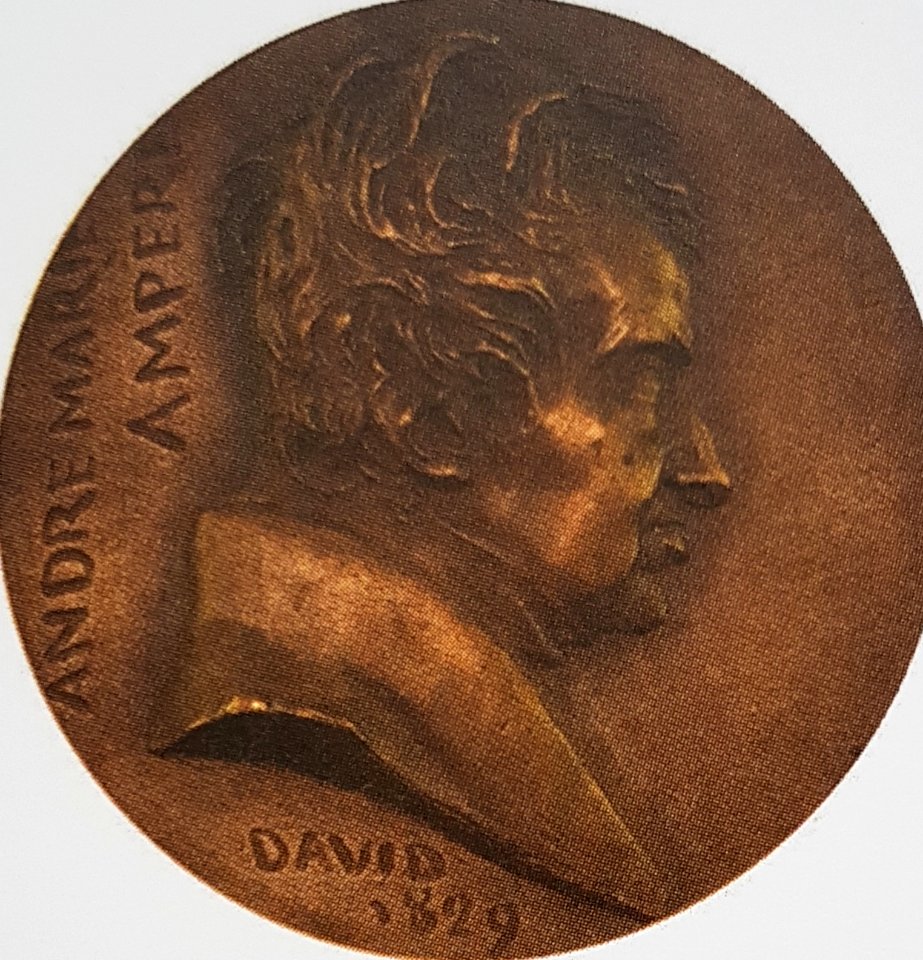 André-Marie Ampère x Jean David d'Angers brons
