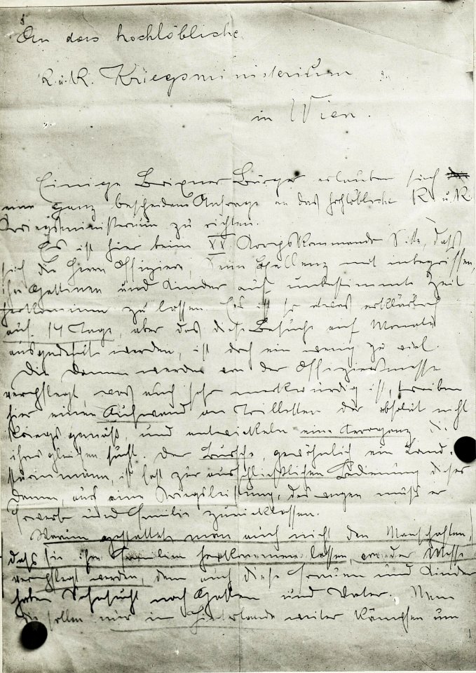 Anfrage an das Kriegsministerium (BildID 15426748)