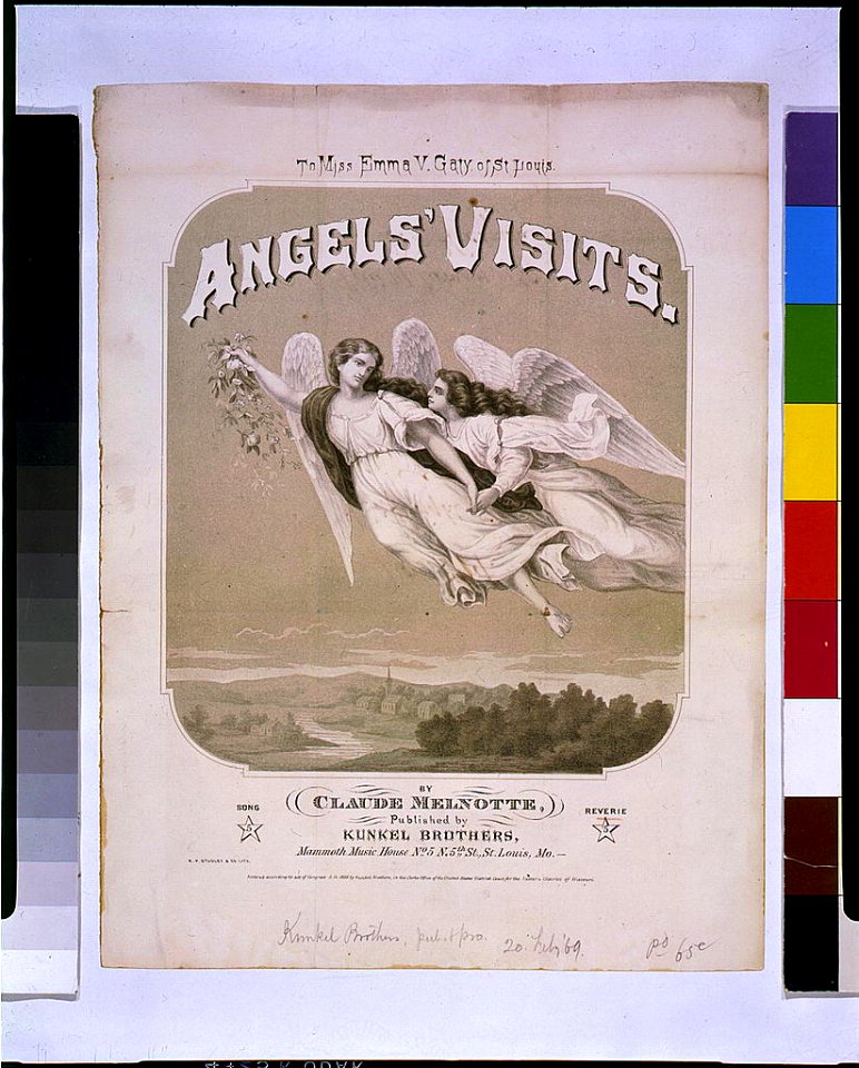 Angels' visits - R.P. Studley & Co. Lith. LCCN95507787