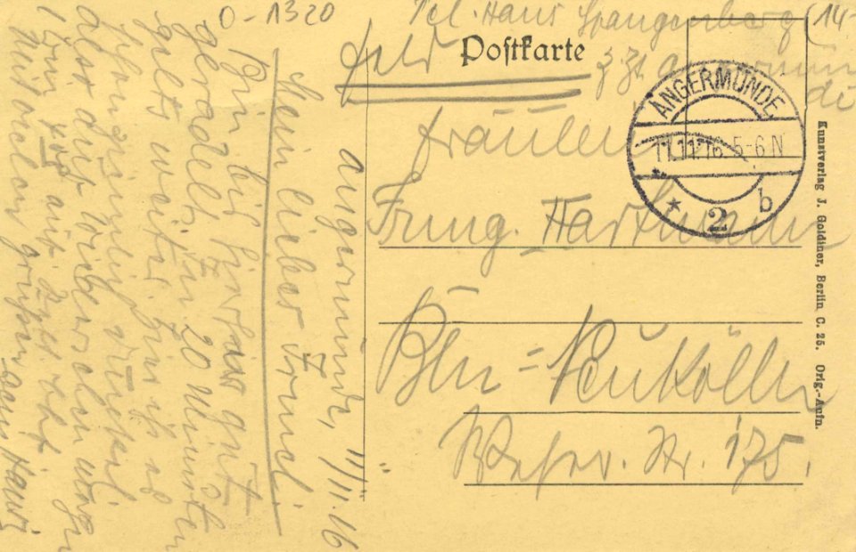 Angermünde, Brandenburg - Stadtansicht mit Mündesee (back) (Zeno Ansichtskarten)