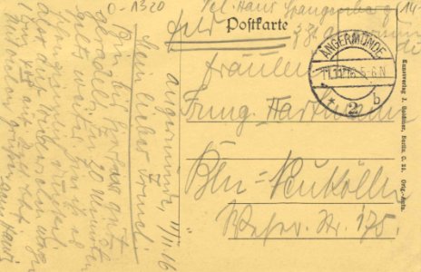 Angermünde, Brandenburg - Stadtansicht mit Mündesee (back) (Zeno Ansichtskarten)