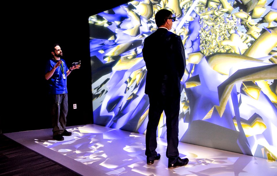 Angus Taylor MP, Minister for Energy and Emissions Reduction, Australia tours the 3D Visualization Laboratory Room at the Energy Systems Integration Facility at National Renewable Energy Laboratory