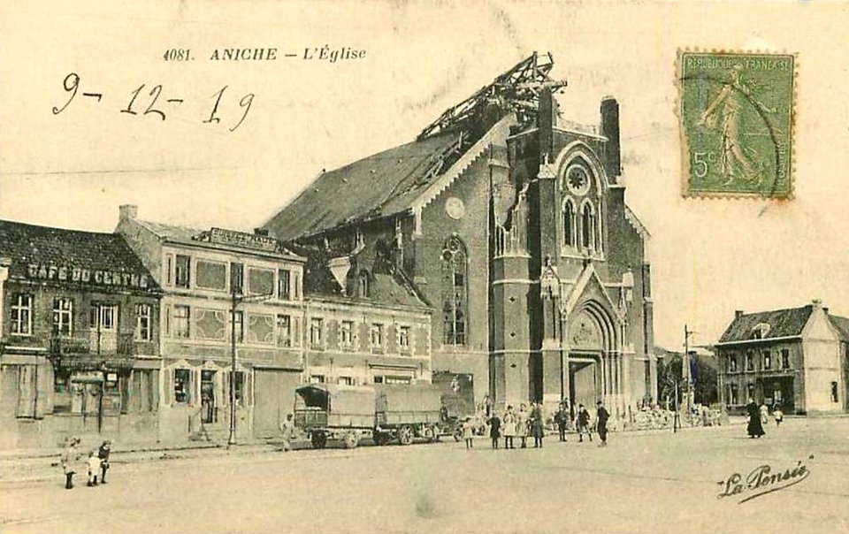 Aniche - Église en 1919