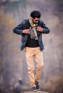 Adult portrait stylish boy photo