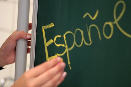 School blackboard chalk photo
