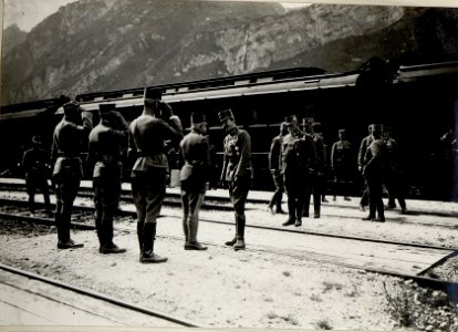 Ankunft Sr. Majestät Kaiser Karl I. am Bahnhofe Trient (BildID 15628648)