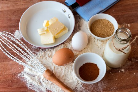 Eggs butter cocoa