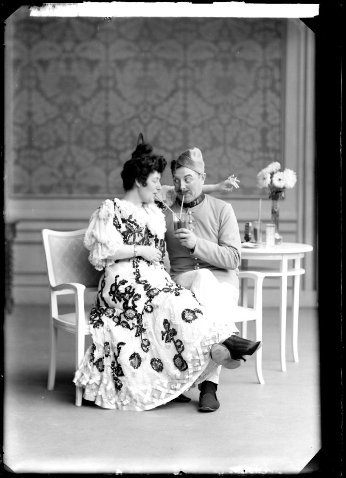 Anna Rustan and Carl Barcklind in Min toreador at Djurgårdsteatern 1905 - SMV - NB034