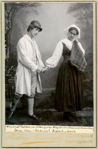 Anna-Stina i Stockholm, Folkteatern 1896. Rollporträtt - SMV - H9 192