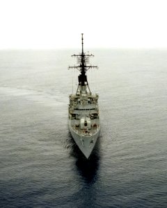 Bow view of USS Henry B. Wilson (DDG-7) in the Pacific Ocean on 29 June 1983 (6391142)