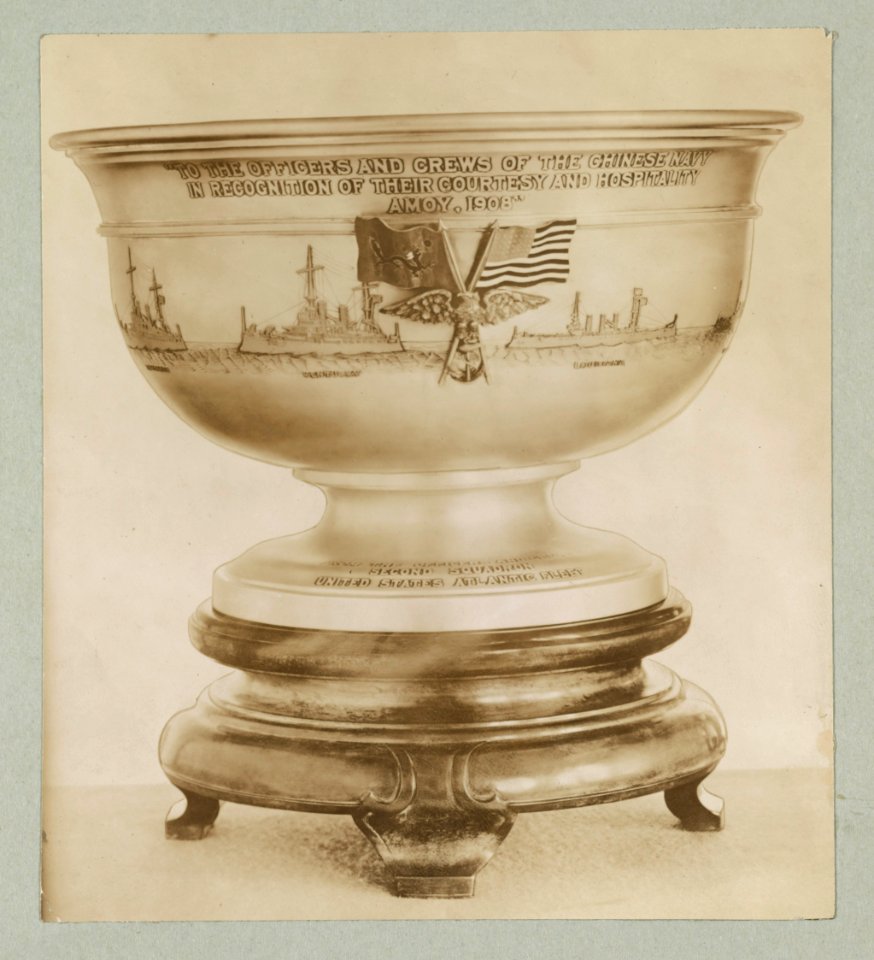 Bowl presented to the Chinese Navy for its hospitality to the U.S. Atlantic Fleet in Amoy, China, 1908 LCCN2015645515