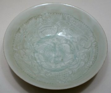 Bowl, qingbai ware, China, Southern Song dynasty, 1127-1279 AD, porcelain, incised decoration, transparent bluish glaze - Dallas Museum of Art - DSC05119 photo