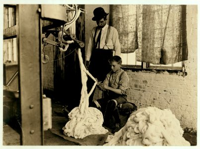 Boy at warping machine, Catawba Cotton Mill, Newton, N.C. LOC cph.3a29767