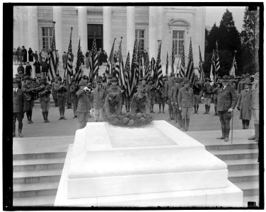 Boy Scouts honor America's Unknown Soldier in observing Armistice Day. Among the first to observe Armistice Day in Washington were the Boy Scouts of America, who journeyed to Arlington LCCN2016863107