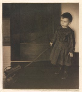 Boy with his wagon, Newark, Ohio LCCN2005677535