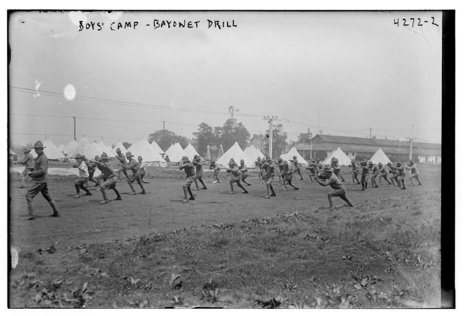 Boy's Camp, Bayonet drill LCCN2014705091