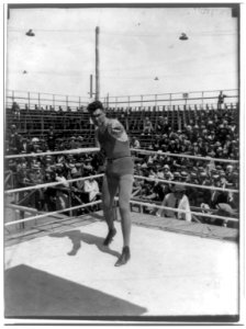 Boyle's Thirty Acres, Jersey City, N.J.- Jack Dempsey posing in ring in boxing position LCCN2002718085
