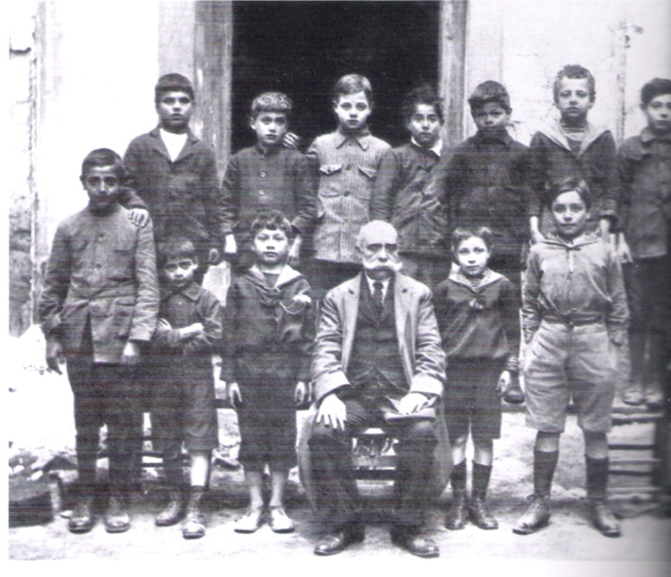 Boys of an elementary school in Posillipo, Naples 1890s