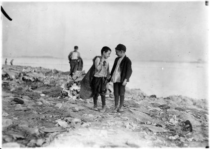 Boys picking over garbage on the dumps. Boston, Mass. - NARA - 523218