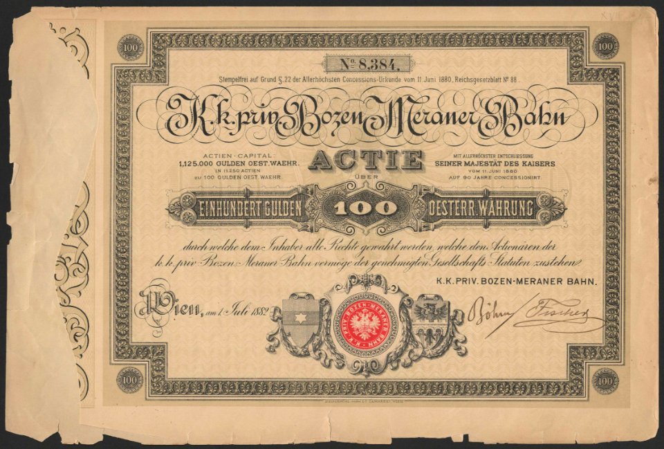 Bozen-Meraner Bahn 1882