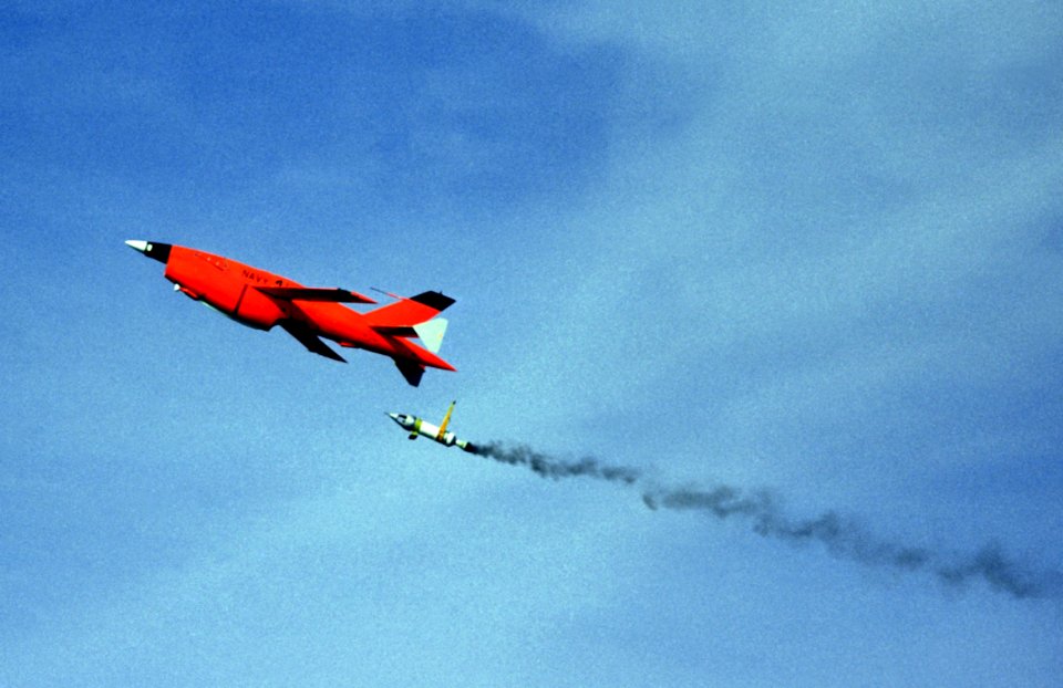 BQM-34S after launch from Point Mugu 1983