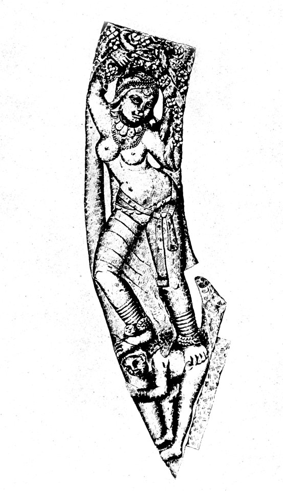 Bracket with Yashi on a Gana, Mathura, 120-100 BCE