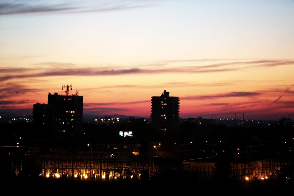 Dark buildings city