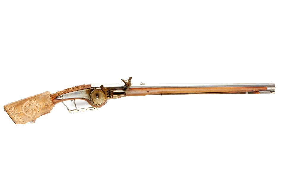 Braherustkammaren, hjullåspistol med löskolv, 1625 - Skoklosters slott - 90792