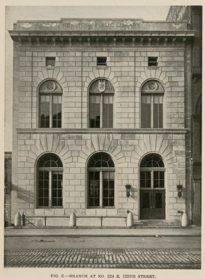 Branch at no. 224 E, 125th Street, New York Public Library. Babb, Cook & Willard, architects LCCN2007682660