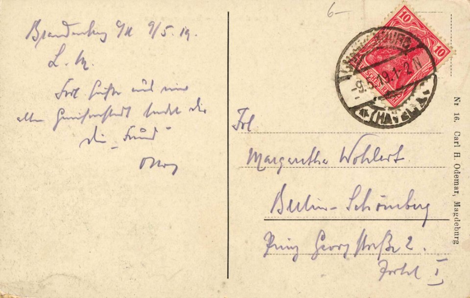 Brandenburg (Havel), Brandenburg - Kriegerdenkmal; Bismarckwarte (back) (Zeno Ansichtskarten)