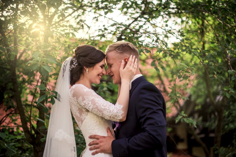 Couple nature bride