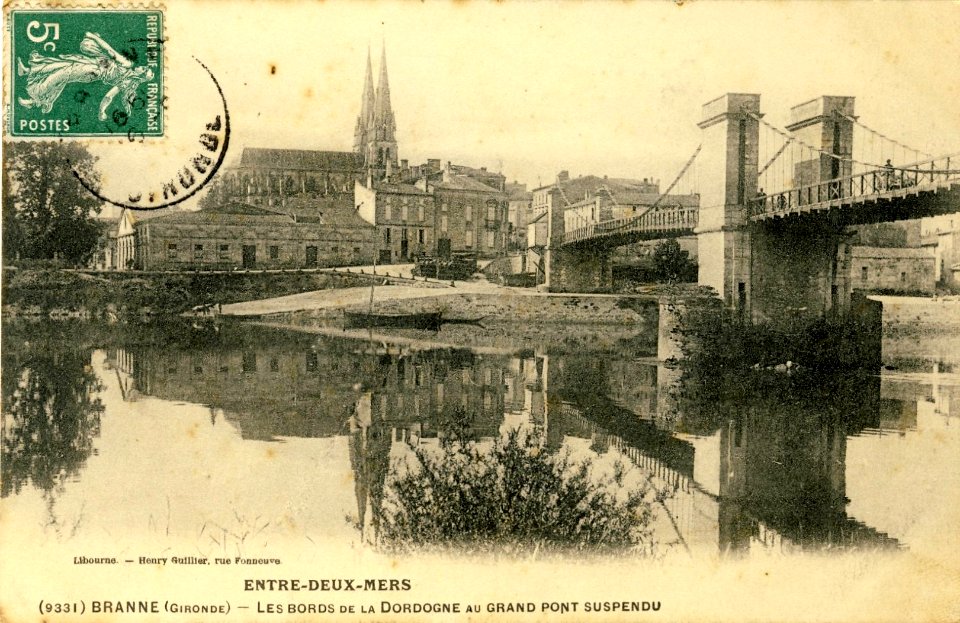 Branne - Dordogne et pont 1