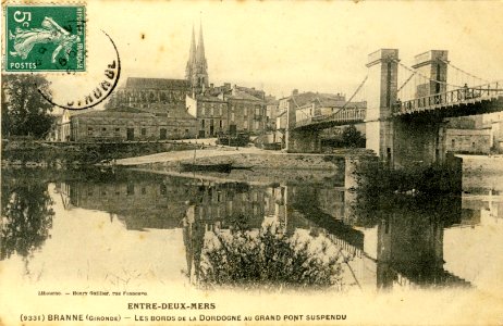 Branne - Dordogne et pont 1
