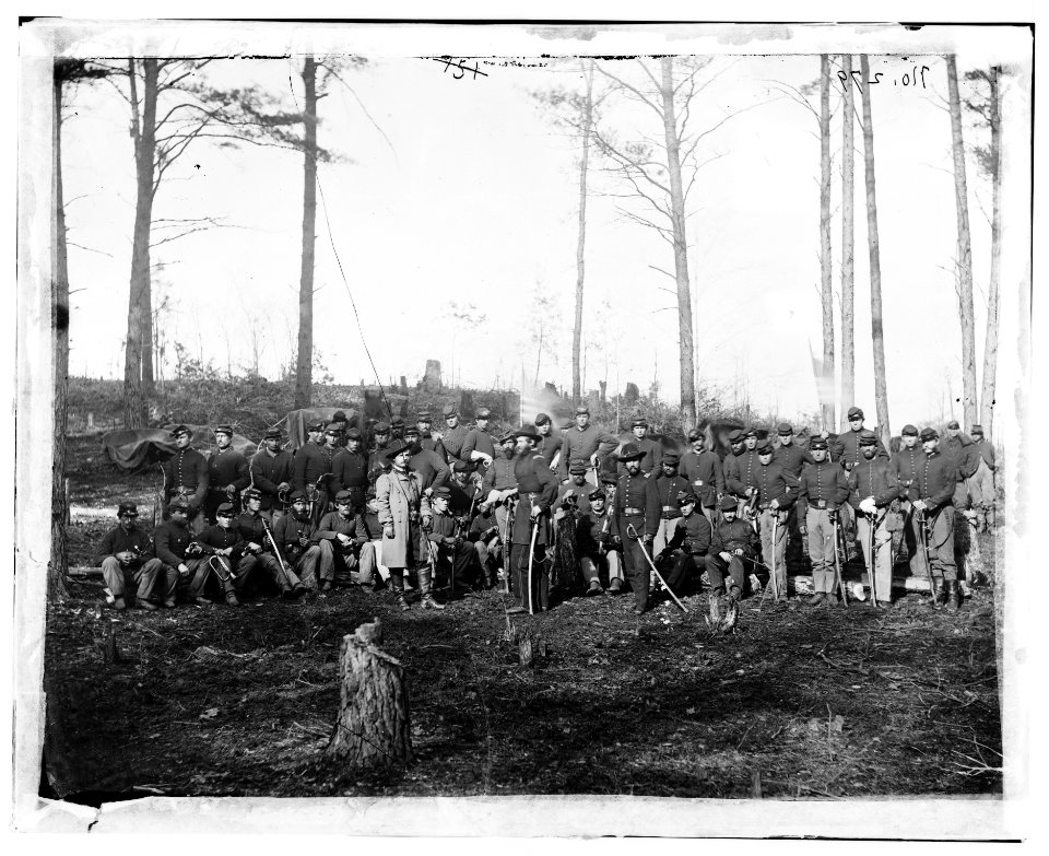 Brandy Station, Va. Officers and men of Co. K, 1st U.S. Cavalry (1st Division, Cavalry Corps) LOC cwpb.03945