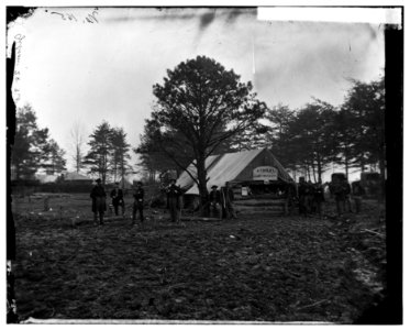 Brandy Station, Va. Tent of A. Foulke, Sutler, at headquarters of 1st Brigade, Horse Artillery LOC cwpb.03904