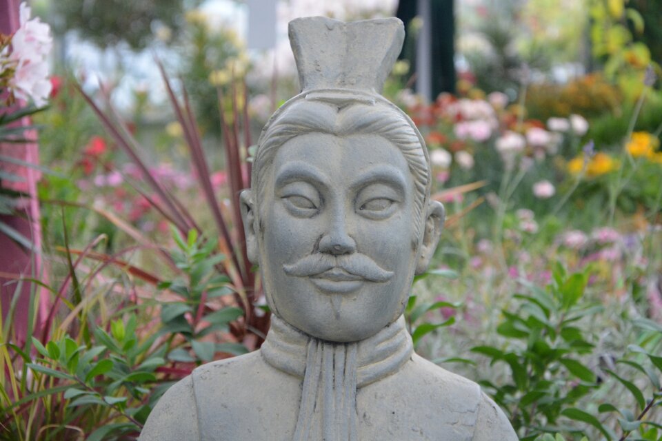Garden chinese warrior stone