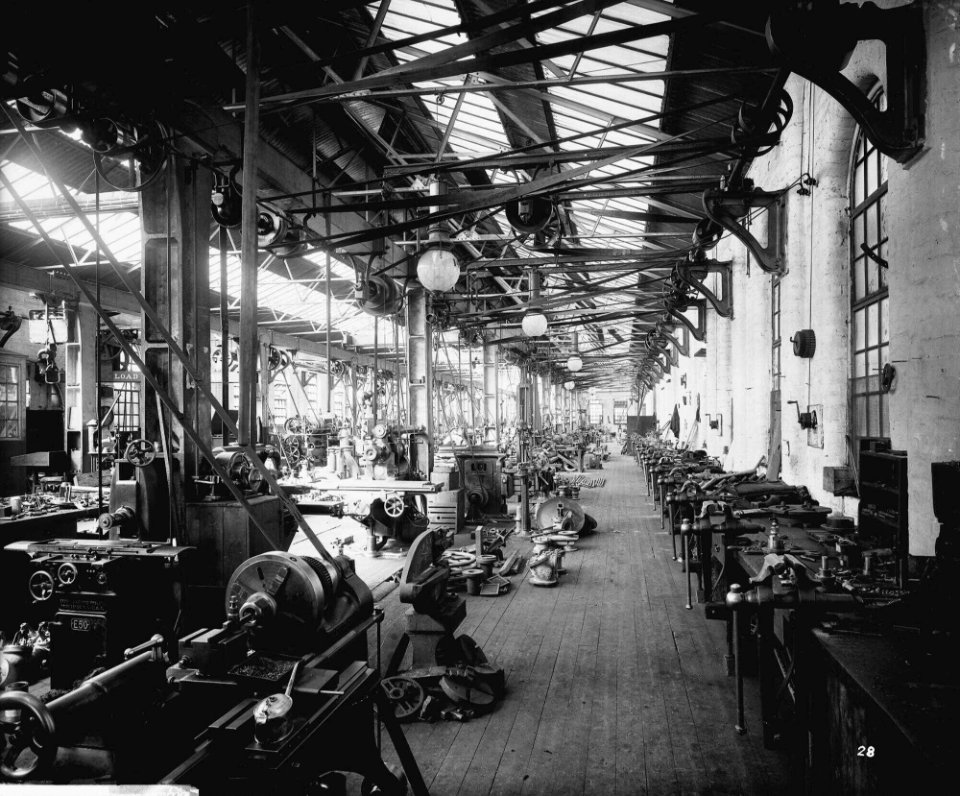 Brass-Finishing Shop at John Brown and Co Ltd, Clydebank, 1901 RMG G10573