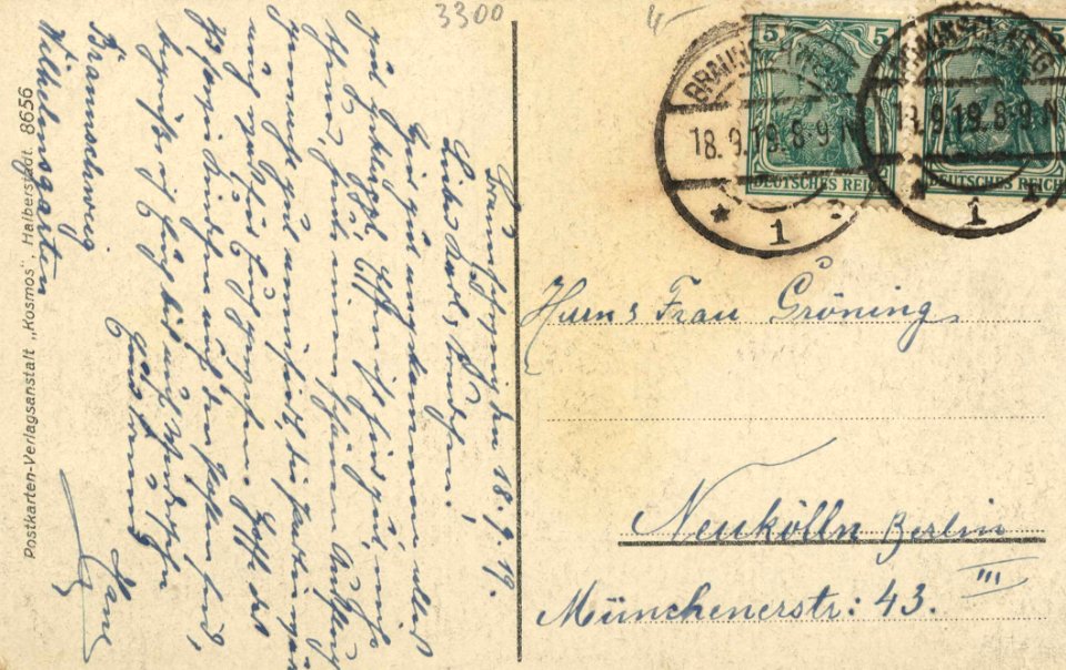 Braunschweig, Niedersachsen - Schloss (back) (Zeno Ansichtskarten)