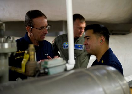 Brazil distinguished visitors aboard USS America 140805-N-MZ309-030