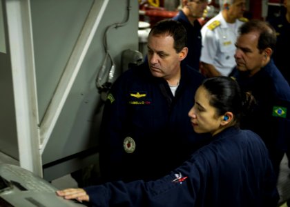 Brazil distinguished visitors aboard USS America 140805-N-MZ309-022