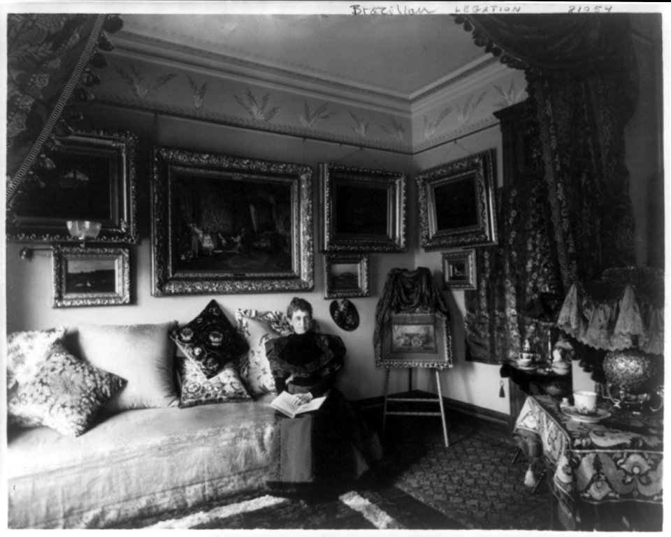 Brazilian Legation - Mendonca residence - Mme. Medonca seated in her boudoir LCCN2001704542