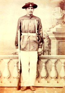 Brazilian corporal of the 1st Fatherland Volunteer battalion