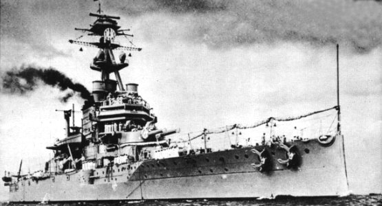 Brazilian battleship Minas Geraes in the 1940s