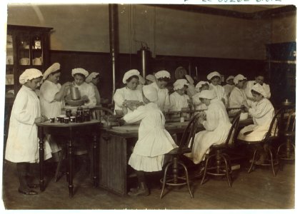Bread Making as Mother Makes it. Boston 1915 Exhibit. LOC cph.3b09474