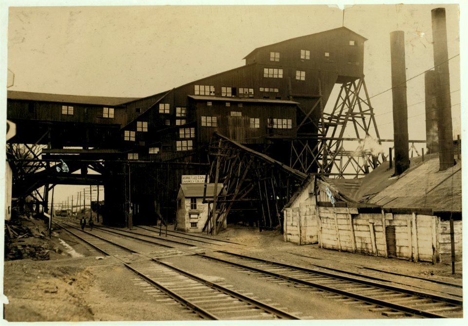 Breaker of the Chauncy (Pa.) Colliery, where a 15 year old breaker-boy was smothered to death and another badly burned, Jan. 7, 1911. (Photo of newspaper clipping -1946.) The Coroner told me LOC cph.3c30781
