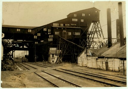Breaker of the Chauncy (Pa.) Colliery, where a 15 year old breaker-boy was smothered to death and another badly burned, Jan. 7, 1911. (Photo of newspaper clipping -1946.) The Coroner told me LOC cph.3c30781