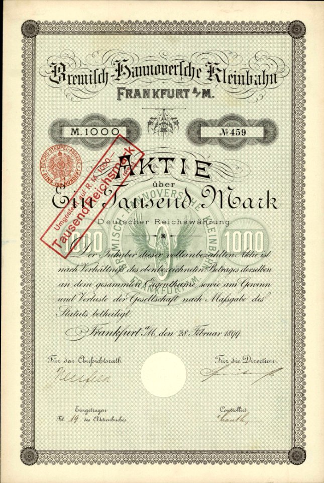 Bremisch-Hannoversche Kleinbahn 1899