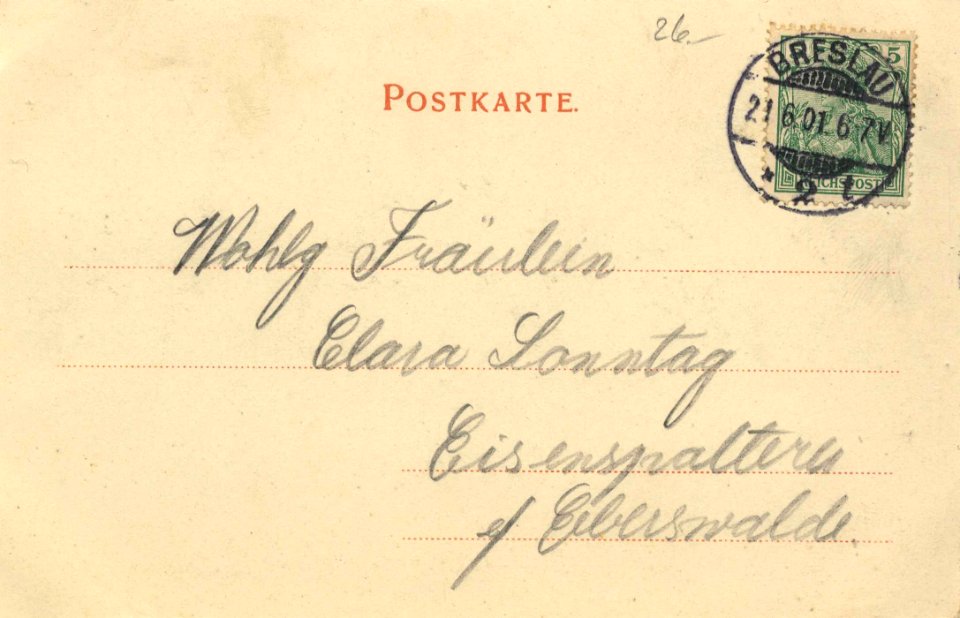 Breslau, Schlesien - Oberschlesischer Bahnhof (back) (Zeno Ansichtskarten)