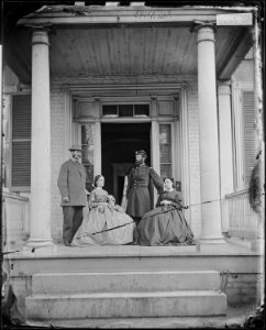 Brevet Brigadier General John E. Mulford, Colonel of 3rd New York Infantry, with His Wife and Mr. and Mrs. William Allen. This Picture was Taken on the Porch of Mr. Allen's House at Richmond, Virginia. (4190894338)